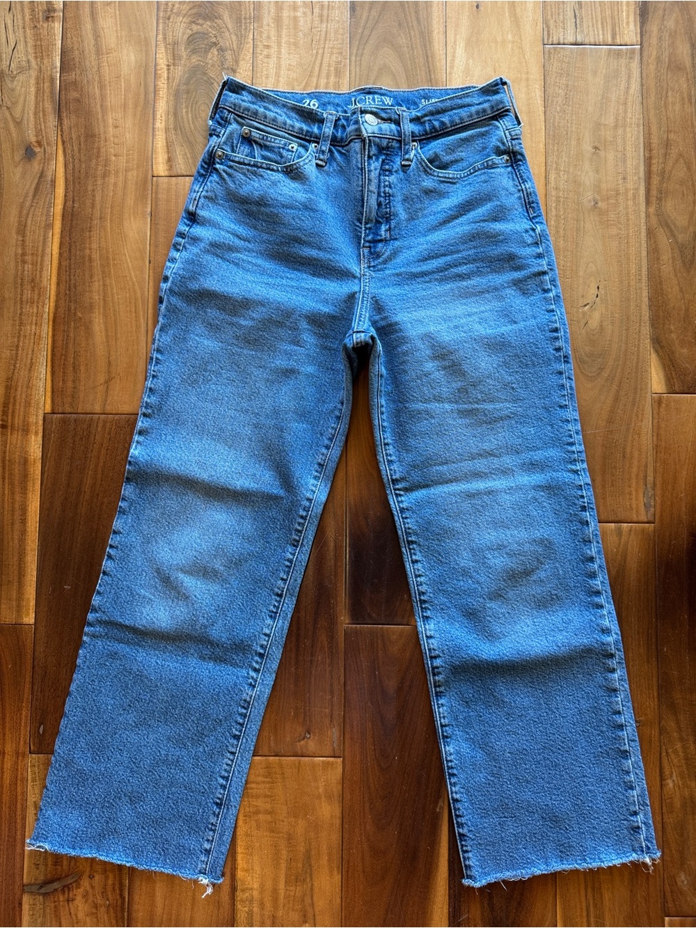 J. Crew slim wide leg in Medium Blue Wash 26